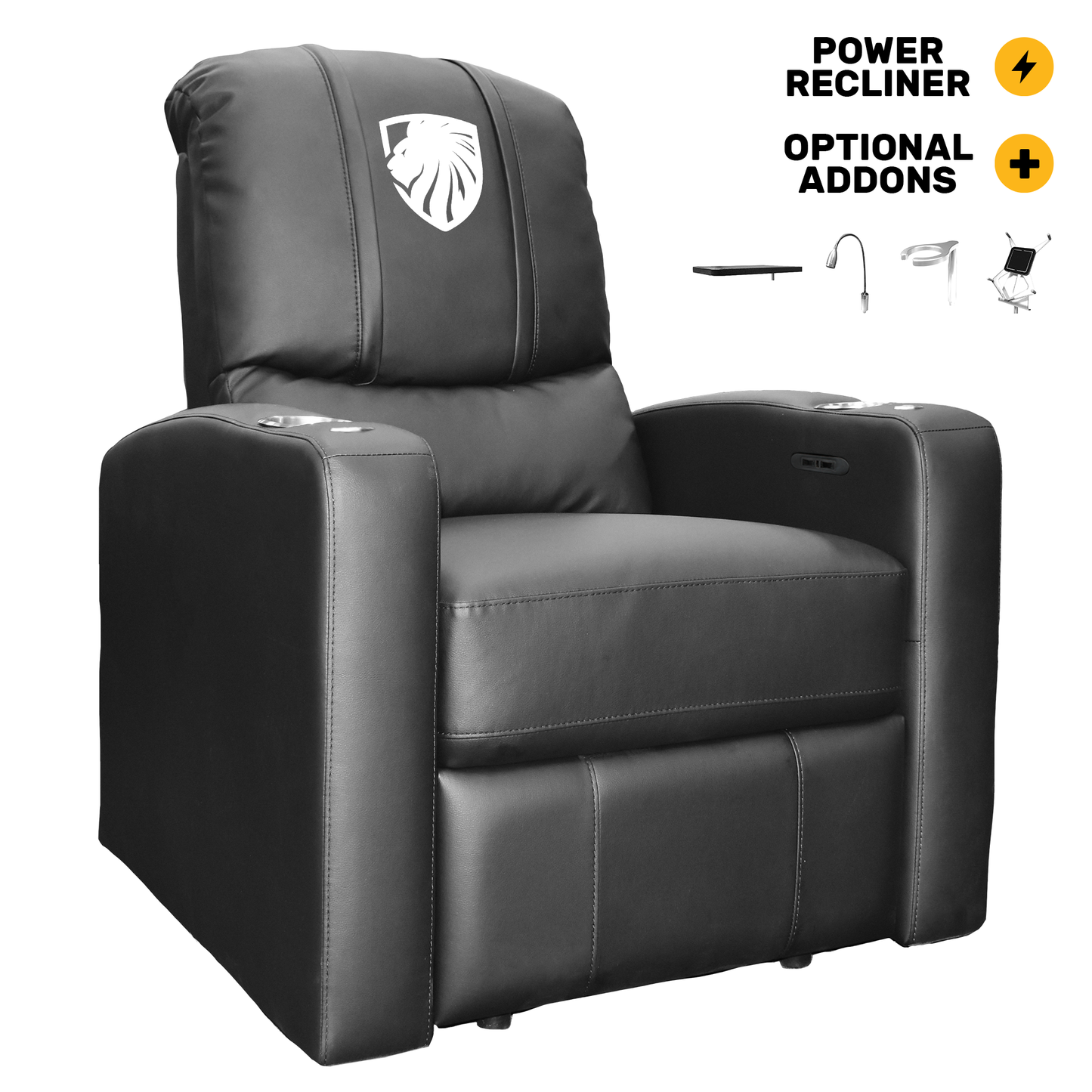 Stealth Power Plus Recliner with Las Vegas Inferno White  Logo